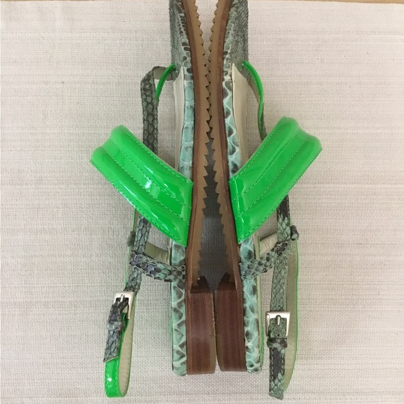 Matthew Williamson Green Embossed Sandals size 38 - Picture 5 of 9